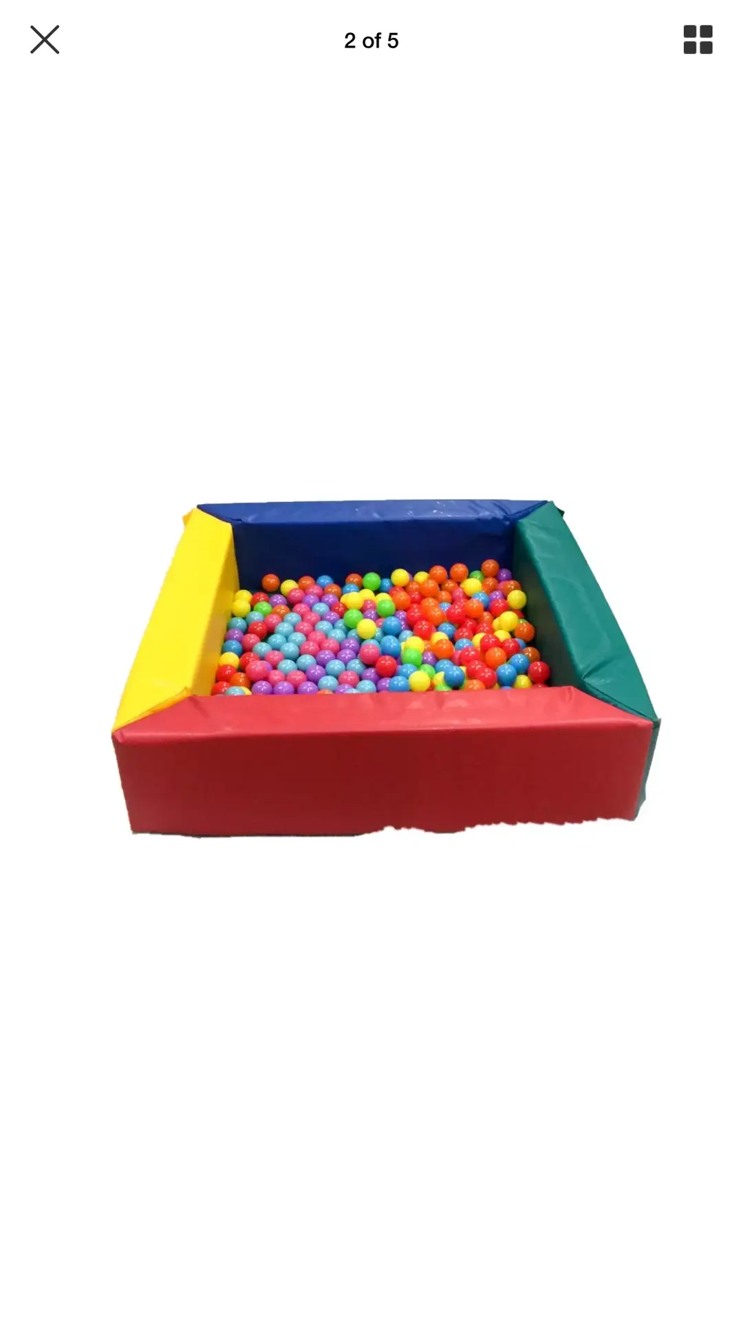 Kids ball pond square Multi Coloured - Image 3
