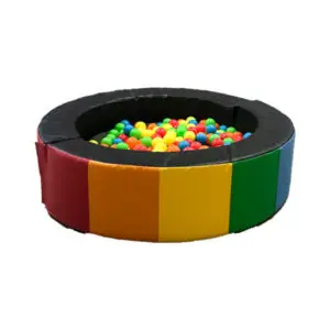 Round Foam ball pit Rainbow pattern free floor mat
