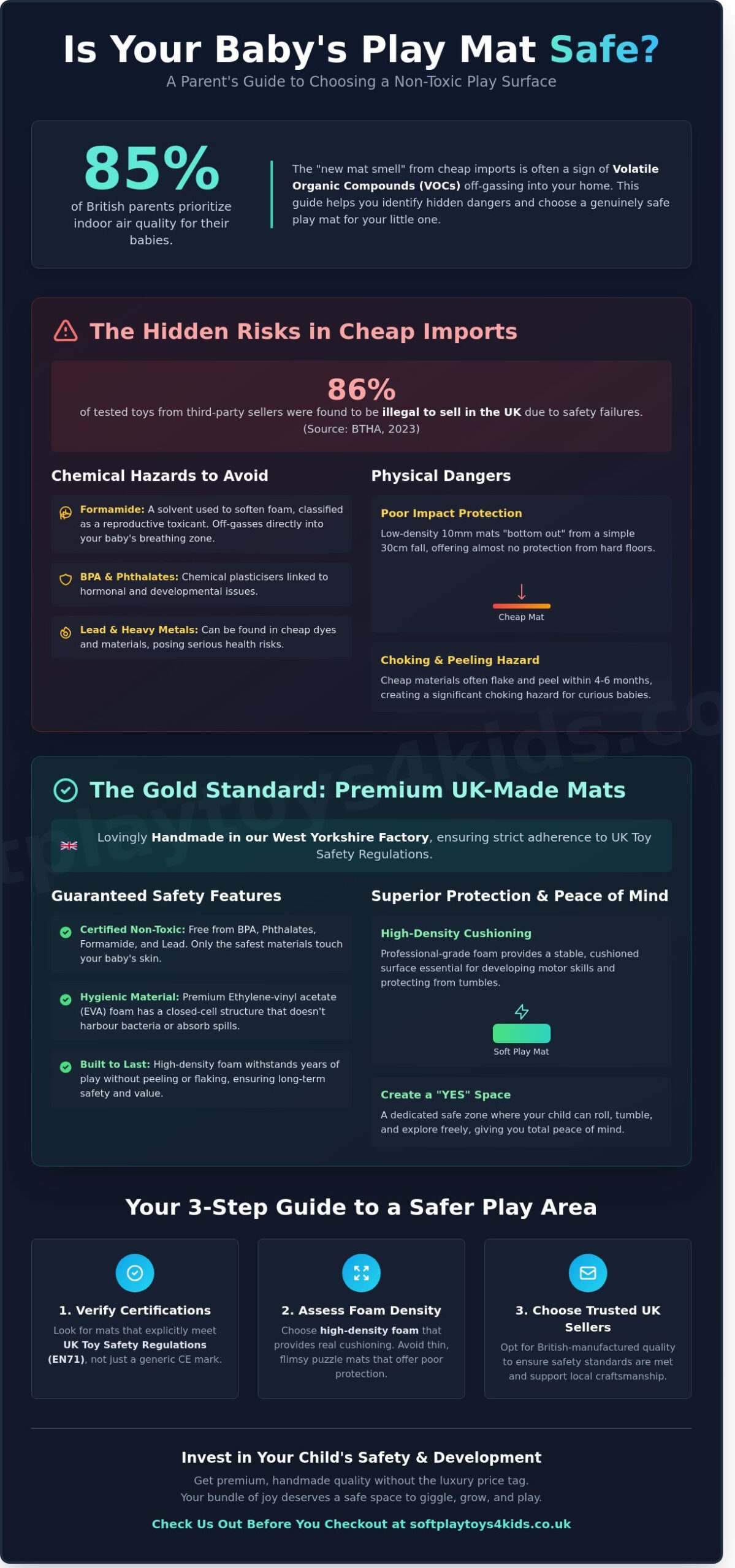Non-Toxic Foam Play Mats UK: The Ultimate Safety & Buying Guide 2026 - Infographic