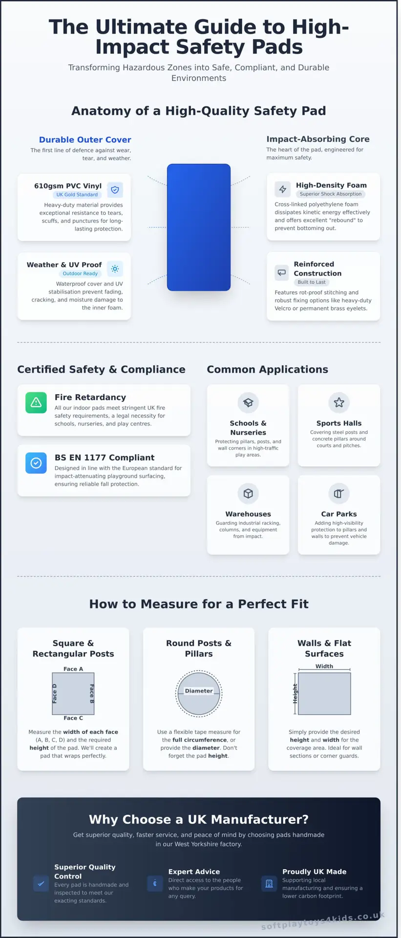 The Ultimate Guide to Safety Pads: Protecting Play and Work Spaces in 2026 - Infographic