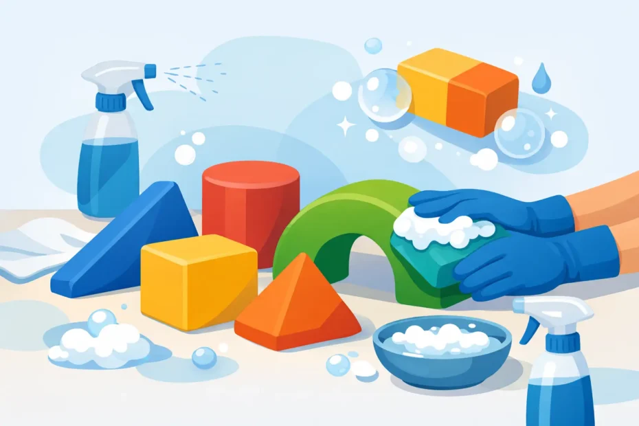 How to Clean Foam Play Shapes Properly